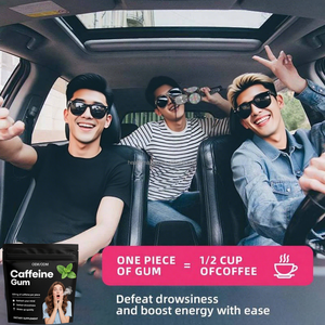 Grosir OEM kafein gusi l-theanine energi permen karet mendukung fokus energi 0 kalori tropis gusi kafein - Product Image 4