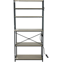 Chariot de classement à roulettes moderne à 2 niveaux et 2 colonnes, en métal robuste avec revêtement en poudre, pour dossiers suspendus format lettre, mobile