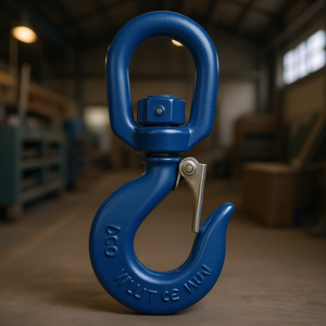 Gancho Giratorio de Acero al Carbono con Bloqueo de Seguridad, Certificado CE, Accesorio para Elevación y Anclaje - Product Image 3