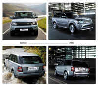 Kit de carrosserie pour Land Rover Range Rover Sport 2005 - 2013 ancien au nouveau Design amélioré à 2010-2012 Facelift L320