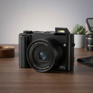 4K Video Camera Dual Lens 48MP AF Autofocus 2.8" HD Screen 16X Digital Flash Type-C 800mAh DC218 16X Powerful Captur - Product Image 1
