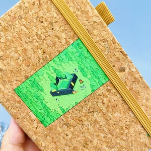 Quaderno con Copertina in Sughero Personalizzabile con LOGO, Ecologico, in Materiale Legnoso Morbido, Pagine Bianche per Scrivere e Disegnare, Carta Riciclata - Product Image 6