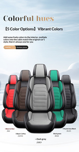 Fundas de Asiento de Coche de Cuero Nappa Glam Interior, Juego Completo Universal para 5 Plazas, Compatible con <span class=keywords><strong>Hyundai</strong></span> Elantra, Tucson, <span class=keywords><strong>Kona</strong></span>, Venue, Resistentes a los Arañazos - Product Image 6