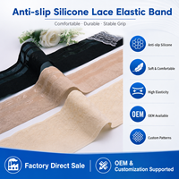 Bande élastique en silicone personnalisée antidérapante pour accessoires de lingerie et de shapewear