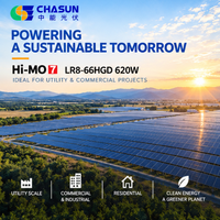 Panneau solaire LONGi LR8-66HGD-620M 620W Hi-MO 7 à 23,0 % d'efficacité, bifacial, double vitrage, HPDC, module photovoltaïque haute puissance pour les utilités