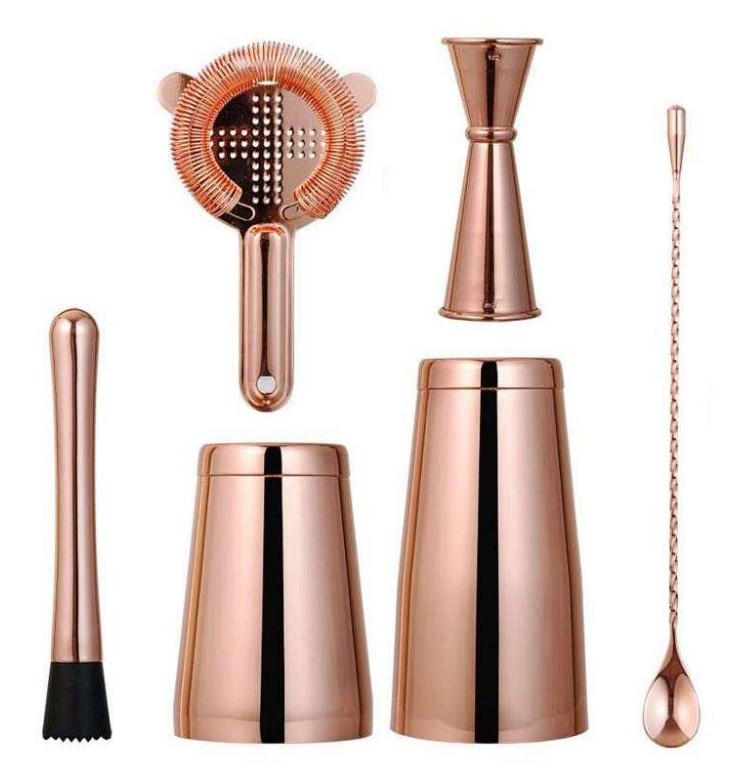 rose gold, set of 5pcs