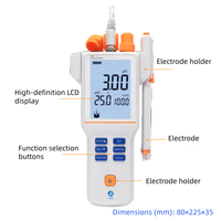 Aoda PH110B pH-mètre numérique portable, étanche IP65, précision 0,03, écran LCD 3,5 pouces, testeur de pH de laboratoire, matériau plastique, OEM