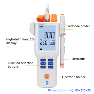 Aoda PH110B <span class=keywords><strong>pH</strong></span> Meter Digital portabel penguji <span class=keywords><strong>pH</strong></span> laboratorium dalam bahan plastik OEM & ODM didukung - Product Image 4