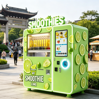 Großhandel Unbemannte Automatische Frucht-Smoothie-Verkaufsmaschine 24h Kommerzieller Selbstbedienungs-Smoothie-Maker für Öffentliche Einzelhandelsorte