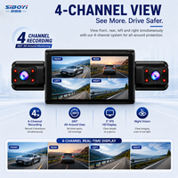 Caméra embarquée 4 canaux HD 1080P avec écran IPS 3 pouces, WiFi, WDR, enregistrement en boucle, multi-caméras 360°, enregistreur vidéo, capteur G