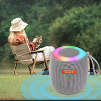 Lumière LED RVB pour enceinte portable 5.0 avec batterie intégrée et microphone, sortie 5W, mini subwoofer, utilisation domestique et extérieure