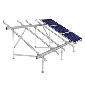 Braket fotovoltaik Pv baja galvanis terpasang tanah desain struktur pemasangan Panel surya Bifacial tetap - Product Image 3