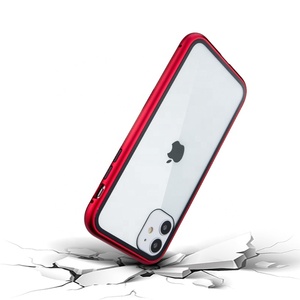 eléfono caso cobertura completa 360 imán adsorción <span class=keywords><strong>claro</strong></span> funda de vidrio templado para teléfono para Iphone/11/11pro/11pro. - Product Image 2
