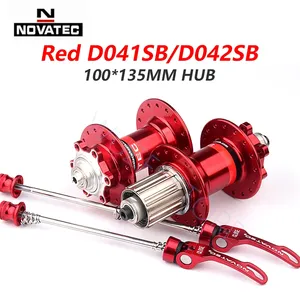 Novatec D041SB D042SB Hub MTB Bicycle Disc Card Brake Hub 28/32/36 Holes Red Black 8/9/10/11 Speed Mountain Bearing Hubs