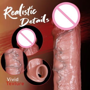 Funda de Silicona para Pene con Anillo para el Pene, Dildo Realista, Extensor de Pene para Hombres, Alargamiento del Pene, Retraso de la Eyaculación, Mejora de las Erecciones - Product Image 3