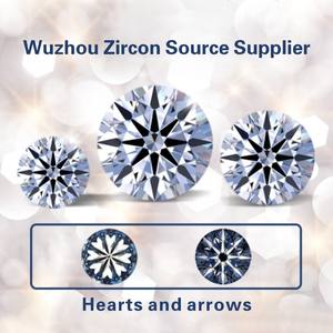 Оптовая цена, белый кубический цирконий круглой формы, свободные драгоценные камни AAA 5A 7A класс CZ камень для драгоценных - Product Image 3