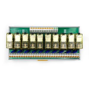 Shimaide 10-Way 1-on-오프라인 인라인 릴레이 모듈 24VDC 전원 릴레이 10DO-1CO-DRY-T/T 2 암페어 이상 - Product Image 2