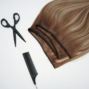 Machine à double trame d'extensions de <span class=keywords><strong>cheveux</strong></span> Remy russes vierges <span class=keywords><strong>Cheveux</strong></span> humains de haute qualité - Product Image 1