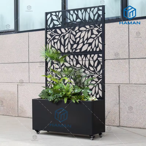 Serie di Vasi per Fiori in Acciaio al Carbonio Nero Opaco, Contenitore per Piante da Giardino Resistente alla Ruggine, Personalizzazione OEM - Product Image 4
