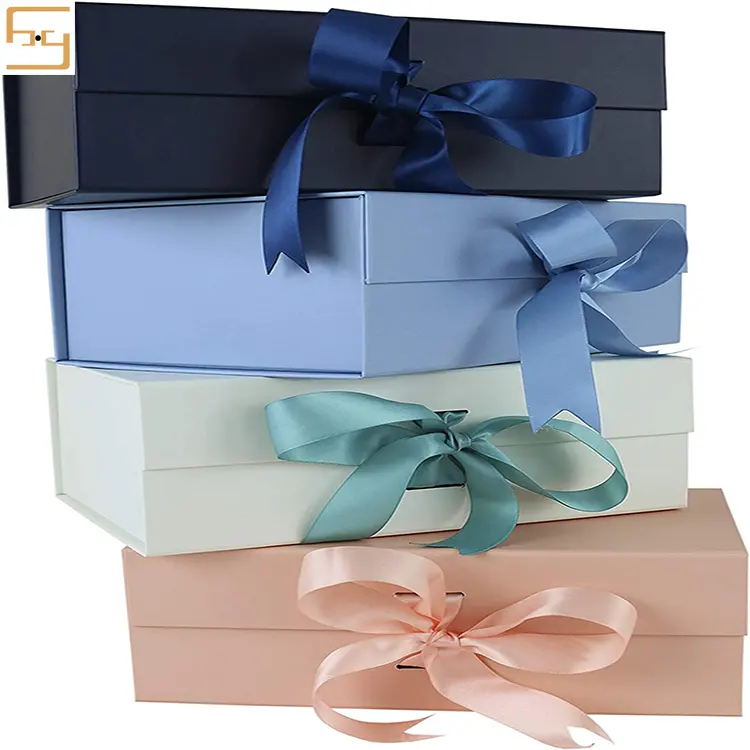 बड़े क्रिसमस शादी बंधनेवाला बॉक्स उपहार रिबन पैकेजिंग लपेटें चुंबकीय ढक्कन के साथ क्लोजर बॉक्स