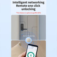 Cerradura Inteligente Biométrica con Huella Dactilar, Semiautomática, con Contraseña Tuya, de Aleación de Aluminio, para Oficina, Control de Acceso
