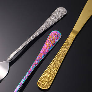 أدوات مائدة قابلة لإعادة الاستخدام ، أواني مائدة من الفولاذ المقاوم للصدأ <span class=keywords><strong>4</strong></span> ، طقم أدوات مائدة لحفلات الزفاف والفنادق والمطاعم - Product Image 3