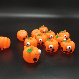 Eye Popping Pumpkin Squeeze Toy - Soft PVC Decompression <b>Fidget</b> for Kids, Halloween Party Favors & Stress Relief - Product Image 5