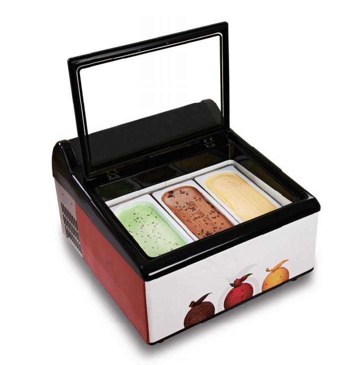 Небольшой мини-Настольный витрина для мороженого Витринного шкафа