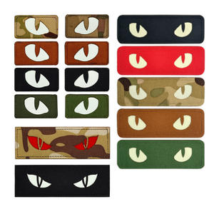 Commercio all'ingrosso Cat Eyes distintivi tattici ricami irreformabili occhio del diavolo velcro Morale Patch per giacca uniforme - Product Image 6