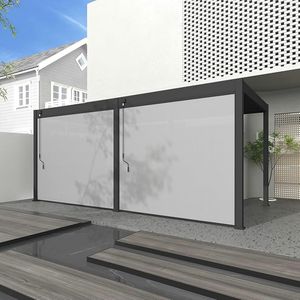 Stores roulants motorisés d'extérieur <span class=keywords><strong>Poignée</strong></span> à <span class=keywords><strong>manivelle</strong></span> 3x2.4m Intimité Pergola Écran Auvent Vent Soleil Neige Ombre Installation intégrée - Product Image 5
