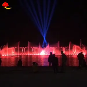 New Fashion Outdoor Große Musik Tanzen Wasser brunnen Moderne Dekoration mit RGB/DMX512 LED-Licht