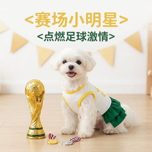 Robe de football pour animaux de compagnie, légère et respirante, protection solaire, pour petits chiens, édition Teddy Bichon Frise - Product Image 5