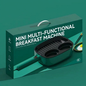 Mini sartén eléctrica multifuncional de plástico para desayunos, calentador de tostadas, plancha eléctrica de 1200W con control mecánico para uso doméstico, para hacer panqueques - Product Image 4