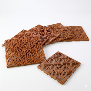 Baldosas de exterior resistentes a la intemperie, de encaje rápido, para pasillos y caminos de jardín, juego de 5 piezas. - Product Image 1