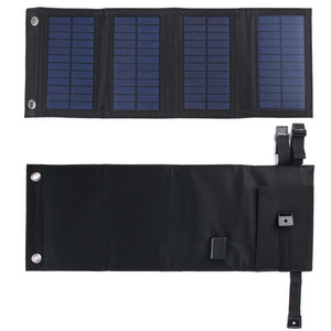 <b>Foldable</b> <b>Solar</b> <b>Panel</b> 10W Black Portable USB Charging Outdoor Use - Product Image 5