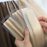 Machine d'extension de cheveux de bande d'injection ruban invisible de qualité de luxe en russe 100% cheveux humains 12A ruban brut dans les extensions