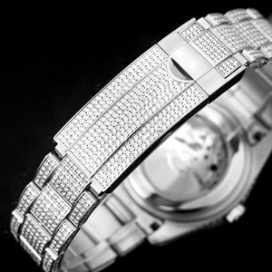 Reloj de Pulsera Mecánico Automático de Lujo para Hombre, Estilo Hip Hop, con Diamantes Reales VVS Moissanite, Chapado en Oro - Product Image 5