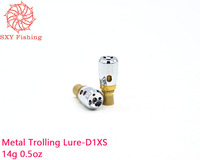 SXY FISHING D1XS Reines Kupfer DIY Jet Head Köder für Mittel- und Tiefwasser-Großwildfischerei mit Oktopus-Skirt für Salzwasserfische & Thunfisch