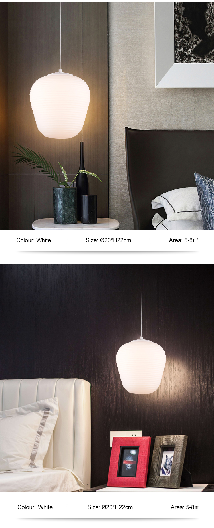 Wholesale Price Interior Study Room Bedroom Decoration E27 Glass Pendant Lamp