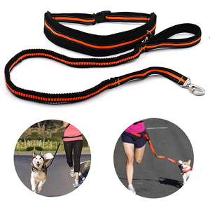 Hands Free Running Pet <b>Leash</b> Reflective Elastic Large <b>Dog</b> <b>Leash</b> Orange Durable Tow Rope - Product Image 2