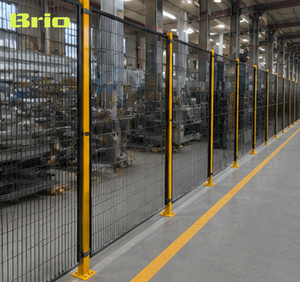 Barrière de sécurité pour cellules robotisées Brio, clôture en treillis métallique, panneau de barrière périmétrique conforme aux normes EN ISO <span class=keywords><strong>12100</strong></span> et OSHA - Product Image 5