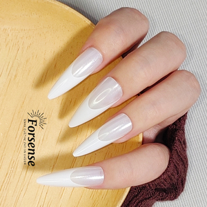 Venta al por mayor simple blanco francés punta <span class=keywords><strong>uñas</strong></span> postizas con pegamento a granel largo stiletto prensa en las <span class=keywords><strong>uñas</strong></span> <span class=keywords><strong>novia</strong></span> boda <span class=keywords><strong>uñas</strong></span> postizas diseños artísticos - Product Image 3