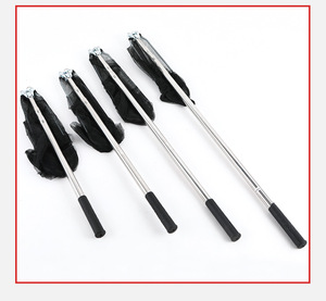 Épuisette pliante en acier inoxydable, Épuisette à leurre, Canne télescopique, Sac de rangement pour filet de pêche, Épuisette pliante télescopique - Product Image 3