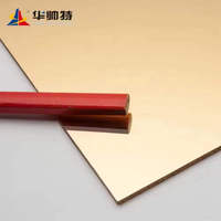 Feuille acrylique miroir rose gold flexible, incassable et résistante à la chaleur, prix compétitif HUASHUAITE