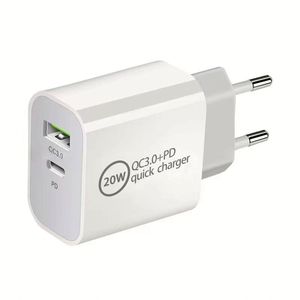 Factory Price A+C Charger for Mobile Phone <b>Fast</b> <b>Charging</b> Type-c 20w Charger for Smartphone Charger - Product Image 1