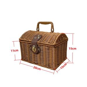 ラタンギフトボックス収納バスケット写真小道具ウェディングバスケット織り - Product Image 2