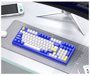 Wired Mechanical Programmable Adjustable Tilt Gaming <b>Keyboard</b> RGB Backlit USB Type Hot-Swap 98-Key Multi-Color Gradient - Product Image 3