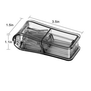 Coupe-pilules rectangulaire en plastique personnalisé pour pilules et comprimés de petite/grande taille, étui de voyage portable - Product Image 6