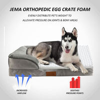Großes Extra Großes Orthopädisches Memory-Schaum Menschen-Hundebett - Umweltfreundliches Einfarbiges Muster für Alle Jahreszeiten
