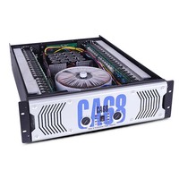 Amplificateur professionnel CA68 2000W actif 2 canaux avec boîtier en métal aluminium durable, impédance 8 ohms et 4 ohms pour utilisation sur scène